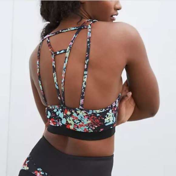 Daily Practice Anthropologie Sofia Floral Print Sports Bra NWT - Picture 2 of 5